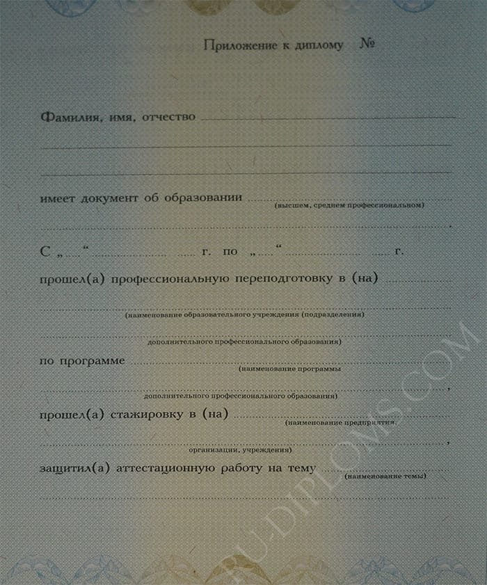 Диплом о переподготовке 2010 года Диплом о переподготовке 2010 года